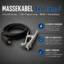 Massekabel 4m – 16mm² – 9 mm SK-Stecker – 200 A Masseklemme – H01N2-D Schweißkabel