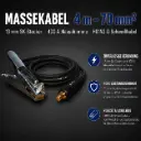 Massekabel 4 m – 70 mm² – 13 mm SK-Stecker – 400 A Masseklemme – H01N2-D Schweißkabel