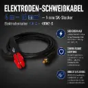 Elektroden-Schweißkabel 4 m – 16 mm² – 9 mm SK-Stecker – Elektrodenhalter 200 A – H01N2-D
