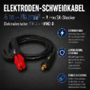 Elektroden-Schweißkabel 4 m – 25 mm² – 9 mm SK-Stecker – Elektrodenhalter 200 A – H01N2-D