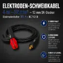 Elektroden-Schweißkabel 4 m – 25 mm² – 13 mm SK-Stecker – Elektrodenhalter 200 A – H01N2-D