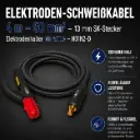 Elektroden-Schweißkabel 4 m – 50 mm² – 13 mm SK-Stecker – Elektrodenhalter bis 400 A – H01N2-D
