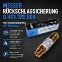 MESSER Rückschlagsicherung 0.463.385 DGN – Profi Sicherheitseinrichtung für Brenngas