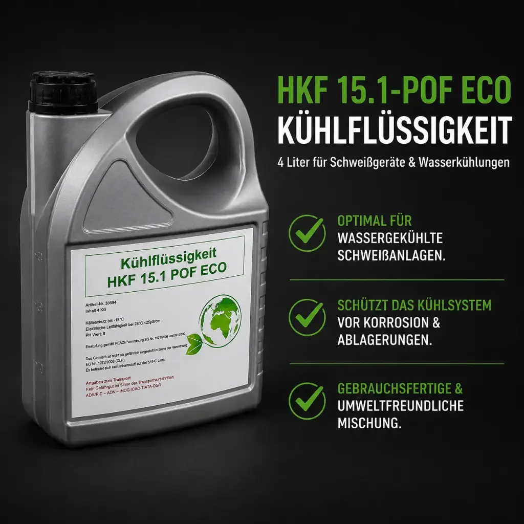 HKF 15.1-POF Eco Kühlflüssigkeit – 4 Liter für Schweißgeräte & Wasserkühlungen