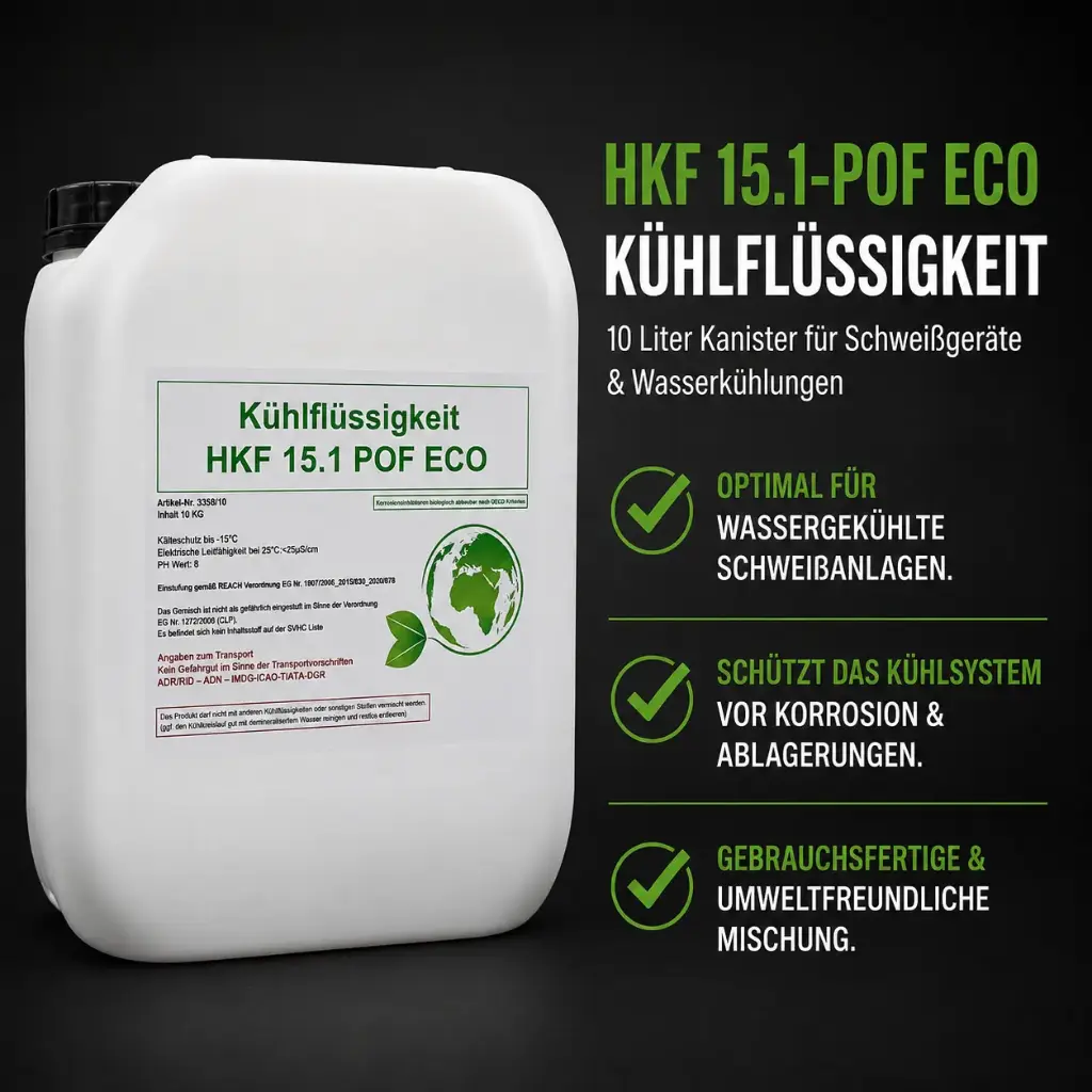 HKF 15.1-POF Eco Kühlflüssigkeit – 10 Liter Kanister für Schweißgeräte & Wasserkühlungen
