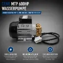 CEME MTP 600HP Wasserpumpe – Hoher Kasten mit Cloos Anschlussstecker 230V