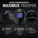 Laser-Schweißhelm MAXIMUS TROOPER – Professioneller Laserschutz mit automatischem Blendschutz (ADF)