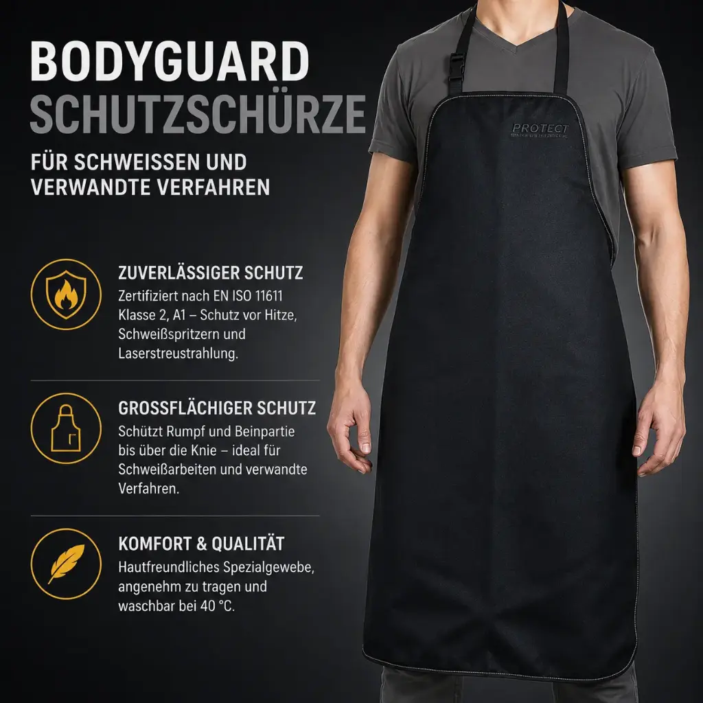 BODYGUARD Schutzschürze für Schweißen und verwandte Verfahren