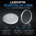 Laseroptik Schutzglas-Linse D18xT2 – Schutzglas für Laserschweißoptiken bis 15 kW