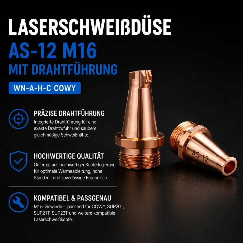 Laserschweißdüse AS-12 M16 mit Drahtführung WN-A-H-C CQWY