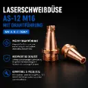 Laserschweißdüse AS-12 M16 mit Drahtführung WN-A-H-C CQWY
