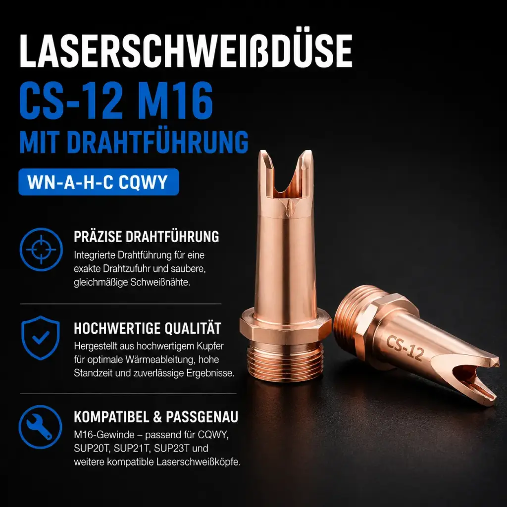 Laserschweißdüse CS-12 M16 mit Drahtführung WN-A-H-C CQWY