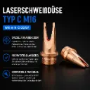 Laserschweißdüse Typ C M16 WN-A-H-C CQWY