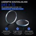 Laseroptik Schutzglaslinse D43 × T2 – für Laserreinigungsanlagen bis 12 kW