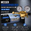 MESSER Druckminderer Constant 2000 Ar/CO₂ 32 l/min – Art.-Nr. 71620124