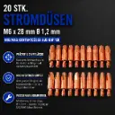 20 Stk. Stromdüsen M6 x 28 mm Ø 1,2 mm – MIG/MAG Kontaktdüsen aus Kupfer