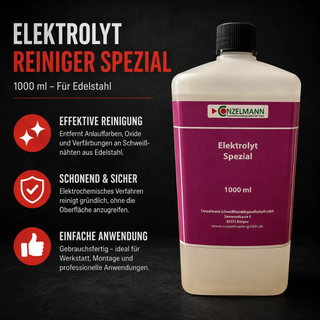 Elektrolyt Reiniger Spezial 1000 ml – Elektrochemischer Schweißnahtreiniger für Edelstahl