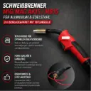 Schweißbrenner MIG/MAG AK15 / MB15 für Aluminium & Edelstahl – 3 m Schlauchpaket mit Teflonseele