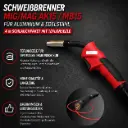 Schweißbrenner MIG/MAG AK15 / MB15 für Aluminium & Edelstahl – 4 m Schlauchpaket mit Teflonseele