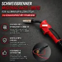 Schweißbrenner MIG/MAG AK15 / MB15 für Aluminium & Edelstahl – 5 m Schlauchpaket mit Teflonseele