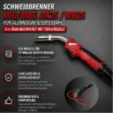 Schweißbrenner MIG/MAG AK25 / MB25 für Aluminium & Edelstahl – 5 m Schlauchpaket mit Teflonseele