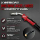 Schweißbrenner MIG/MAG AK25 / MB25 – 3 m Schlauchpaket mit Stahlseele