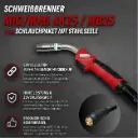 Schweißbrenner MIG/MAG AK25 / MB25 – 4 m Schlauchpaket mit Stahlseele