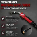 Schweißbrenner MIG/MAG AK25 / MB25 – 5 m Schlauchpaket mit Stahlseele