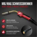 Schweißbrenner MIG/MAG AK36 / MB36 – 3 m Schlauchpaket mit Stahlseele