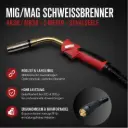 Schweißbrenner MIG/MAG AK36 / MB36 – 5 m Schlauchpaket mit Stahlseele
