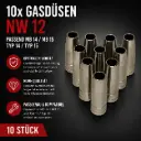 10x Gasdüse NW 12 für MIG/MAG Schweißbrenner – passend MB 14 / MB 15 / Typ 14 / Typ 15