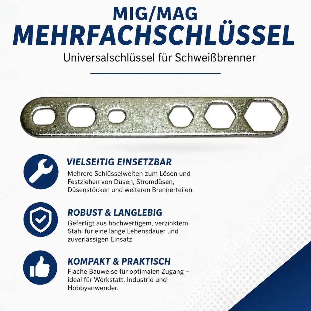 MIG/MAG Mehrfachschlüssel – Universalschlüssel für Schweißbrenner