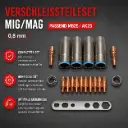 Verschleißteileset MIG/MAG passend MB25 / AK25 – 0,8 mm