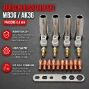 Verschleißteileset MIG/MAG passend MB36 / AK36 – 0,8 mm