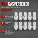 10x Gasverteiler Keramik für MIG/MAG Schweißbrenner MB36 / AK36