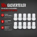 10x Gasverteiler Keramik für MIG/MAG Schweißbrenner MB401 / MB501