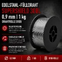 Edelstahl-Fülldraht Supershield 308L 0,9 mm – 1 kg Drahtrolle D100 | Selbstschützender MIG MAG Schweißdraht