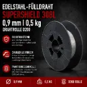 Edelstahlfülldraht Supershield 308L 0,9 mm – 0,5 kg D200 Drahtrolle | Selbstschützender MIG MAG Schweißdraht ohne Schutzgas