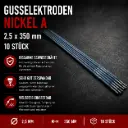Stabelektroden Gusselektroden Nickel A 2,5 x 350 mm – 10 Stück