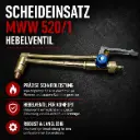 Scheideinsatz MWW 520/1 Hebelventil – Präziser Autogen-Schneideinsatz für professionelles Brennschneiden