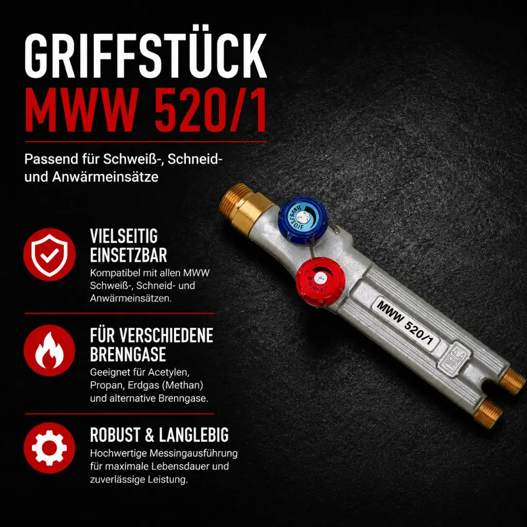 Griffstück MWW 520/1 – Profi-Griffstück für Schweiß-, Schneid- und Anwärmeinsätze