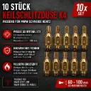 10 Stück Keilschlitzdüse K4 – Schneiddüsen 60-100 mm passend für MWW Schneideinsatz