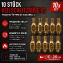10 Stück Keilschlitzdüse K5 – Schneiddüsen 100-200 mm passend für MWW Schneideinsatz