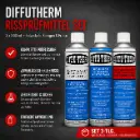 Diffutherm Rissprüfmittel Set 3-teilig – Reiniger, Entwickler & Diffusions-Rot | 3 × 500 ml