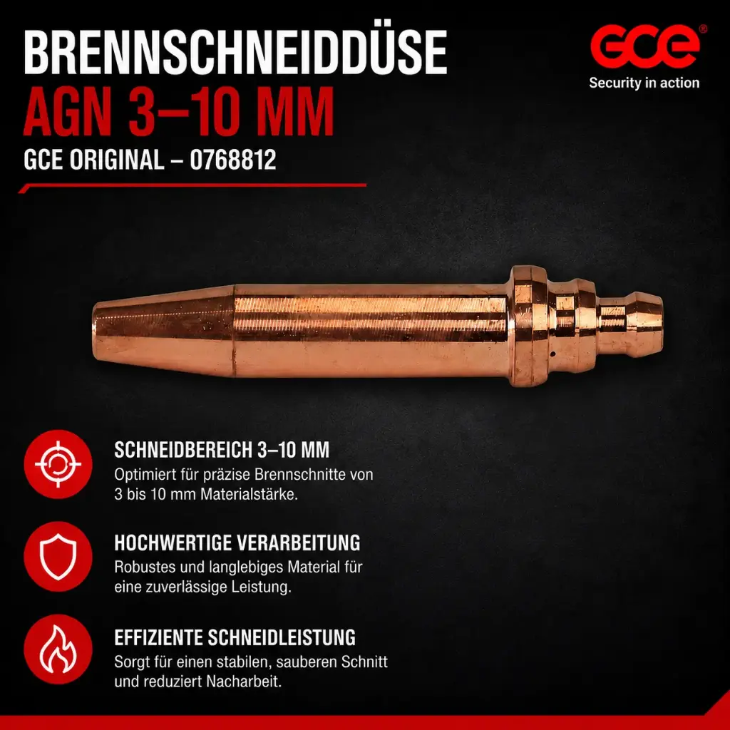 Brennschneiddüse AGN 3–10 mm GCE Original – 0768812