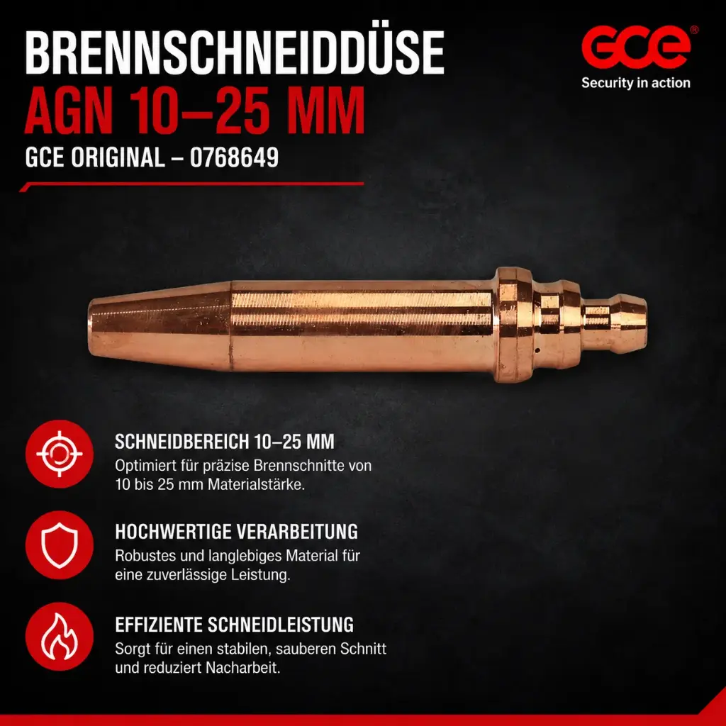 Brennschneiddüse AGN 10–25 mm GCE Original – 0768649