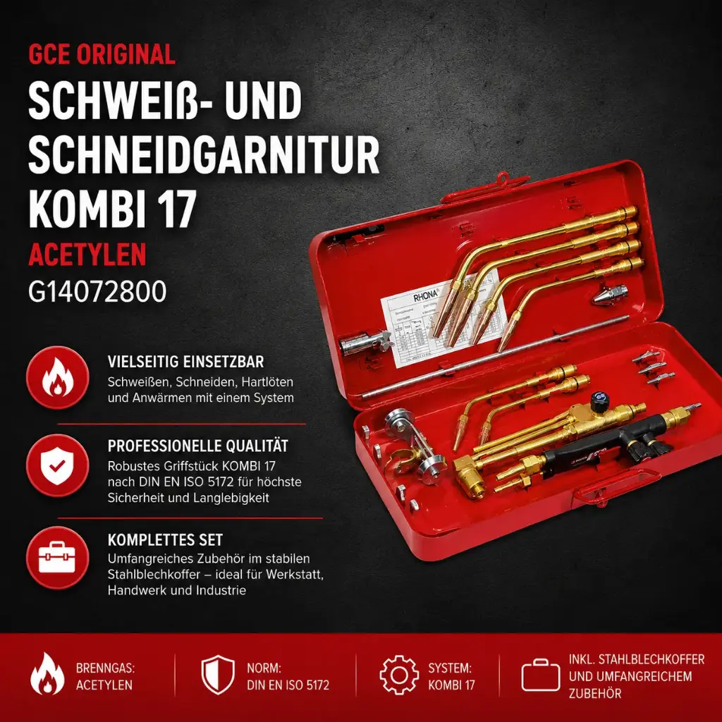 Schweiß- und Schneidgarnitur KOMBI 17 Acetylen – G14072800