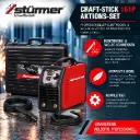 STÜRMER CRAFT-STICK 161P Aktions-Set – Professioneller Elektroden- & WIG-DC-Inverter im praktischen Komplettset