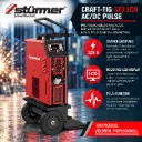 STÜRMER CRAFT-TIG 323 LCD AC/DC PULSE – Professionelles WIG AC/DC Schweißgerät mit 320 A, LCD-Display und Pulsfunktion