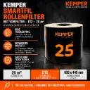 KEMPER SmartFil Rollenfilter mit Vorfilter – E12 – 25 m² – Original KEMPER 1090675